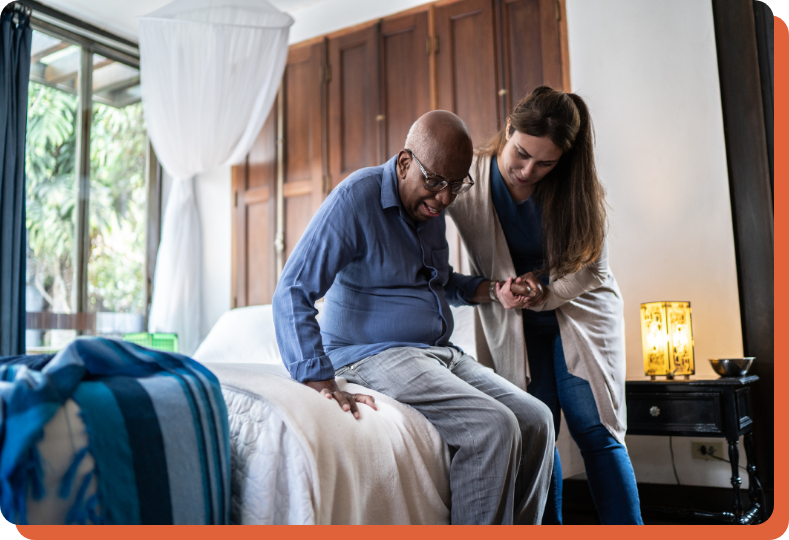 patient receiving chronic kidney disease treatment at home