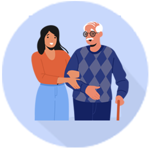 icon-of-senior-with-cane-and-walking-arm-in-arm-with-nurse